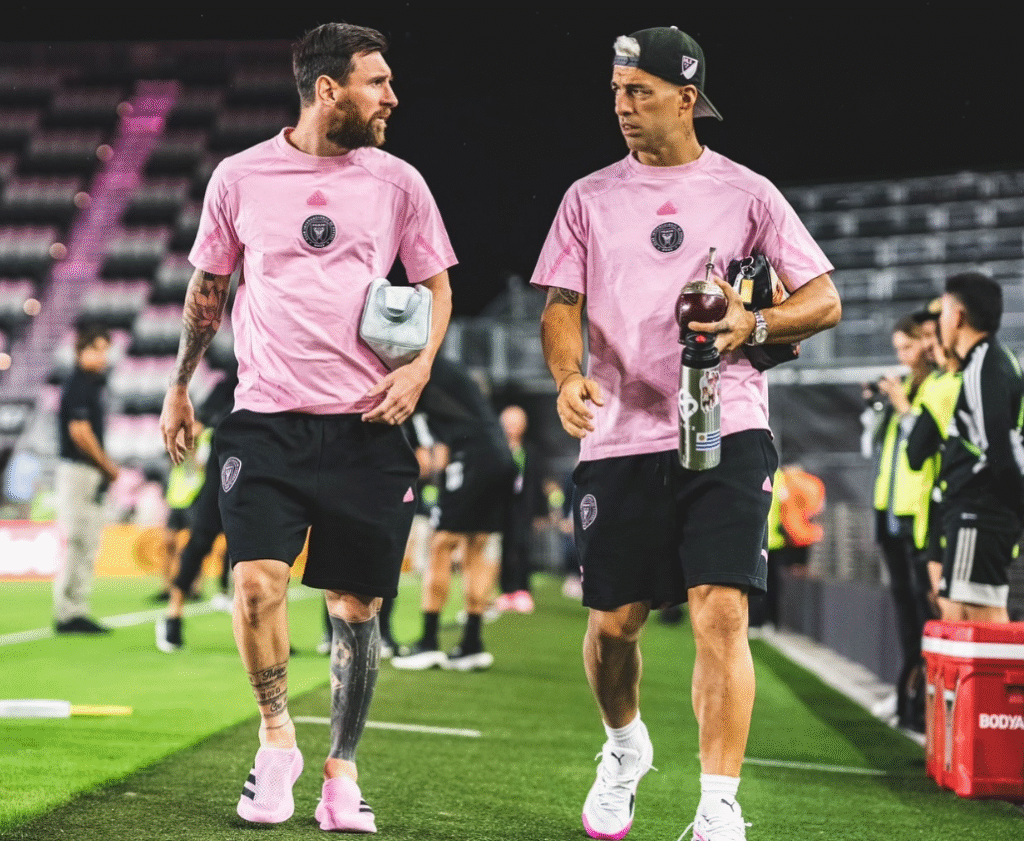 Lionel Messi spotted in the Climacool sneakers