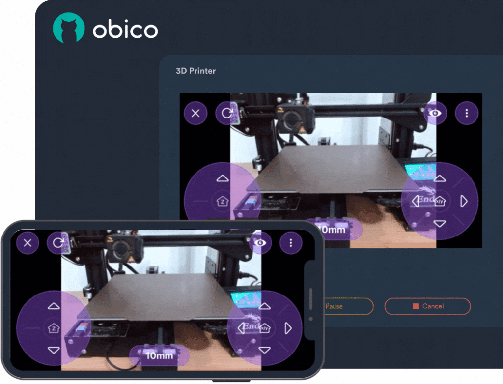 Obico for OctoPrint printer control