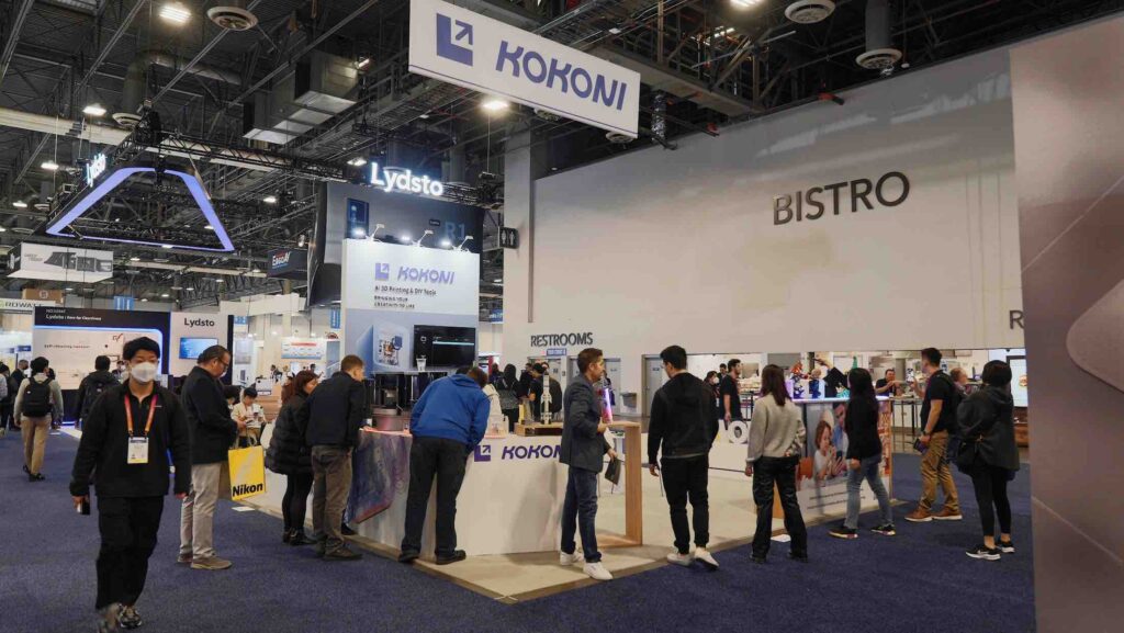 KOKONI booth at the CES 2023 event