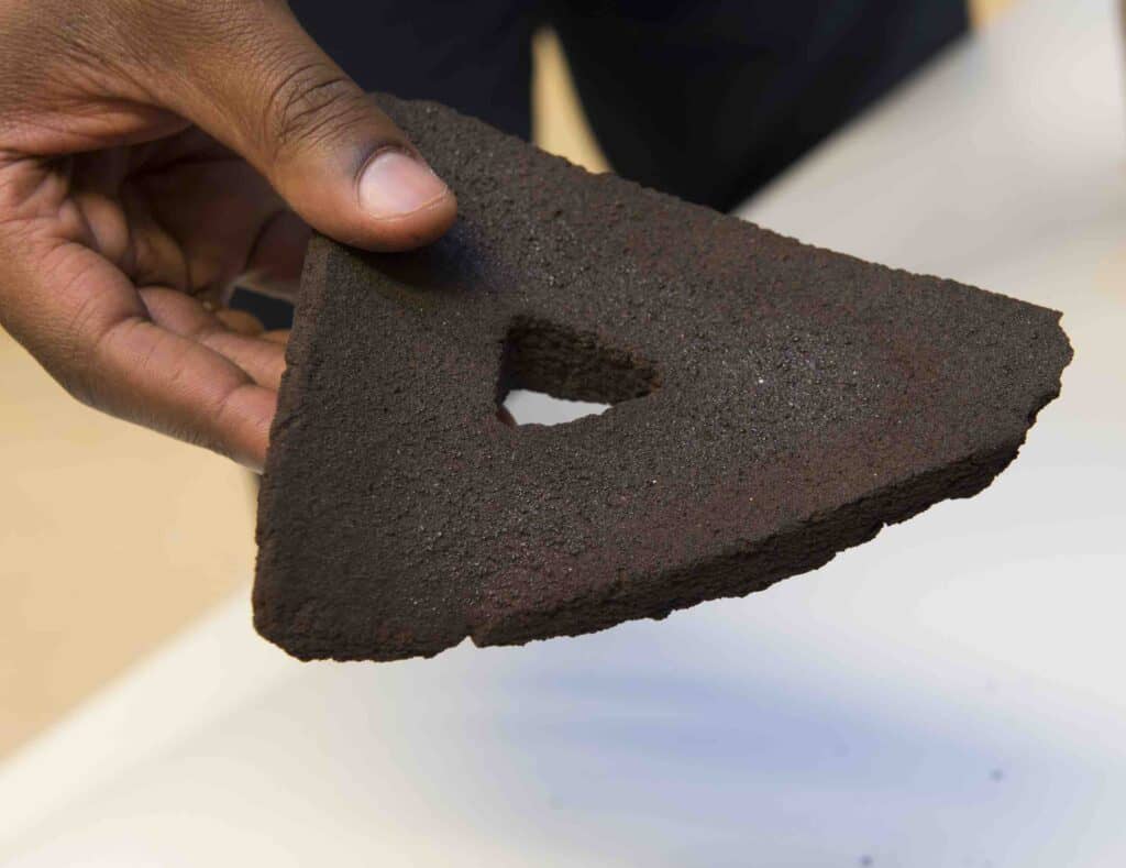 European Space Agency (ESA) 3D printed a brick from moondust back in 2017