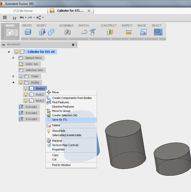 Fusion360 - Save as STL