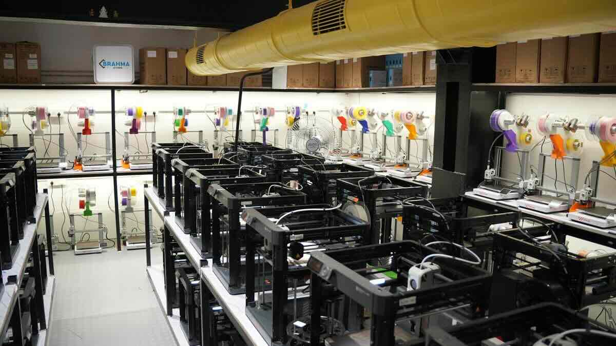 The BRAHMA Facility, India’s largest 3D printer farm, houses 200 3D printers