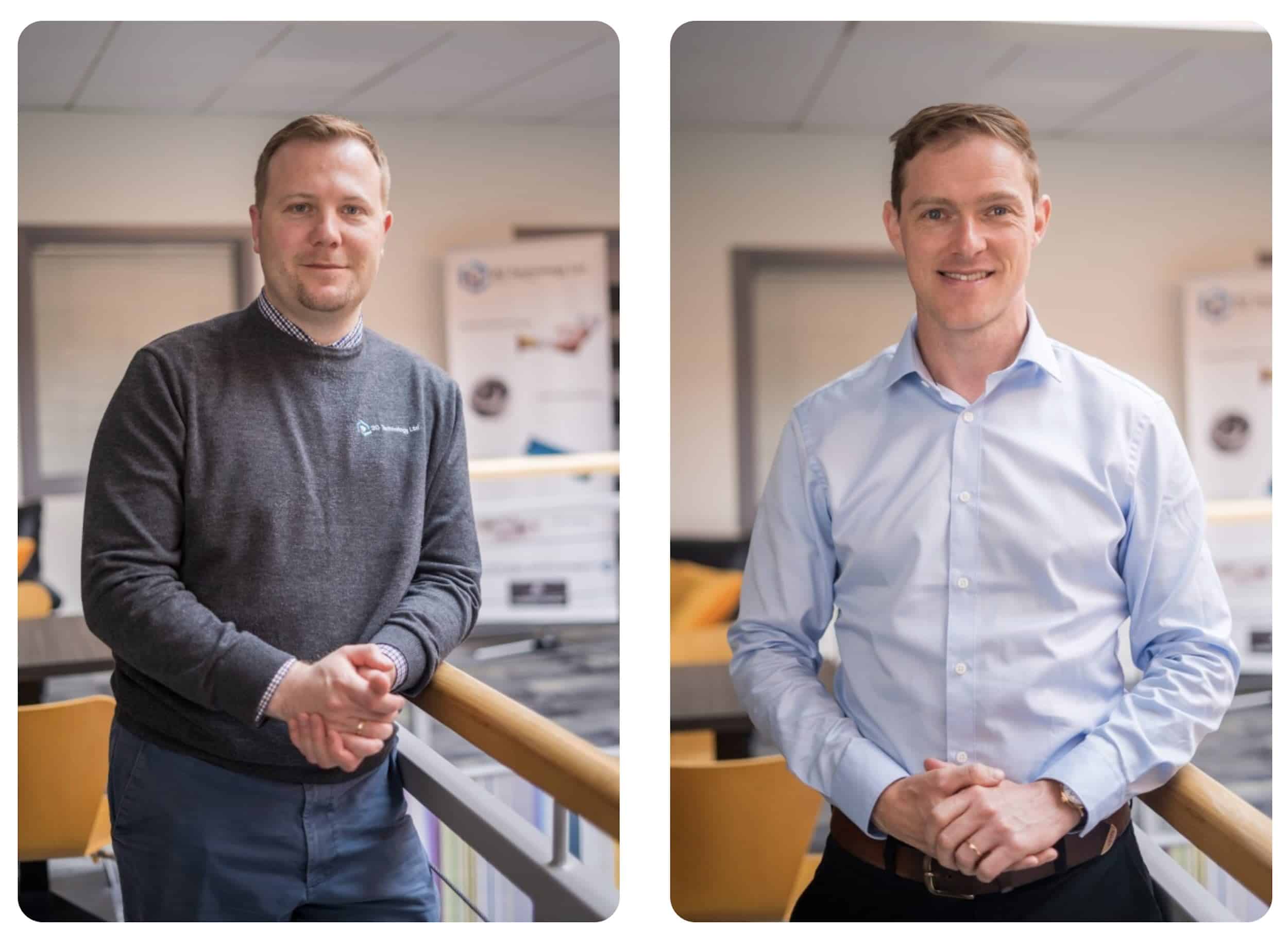 James Wall (Left), Managing Director, and Johannes Werner (Right), Engineering Manager at 3D Technology Ltd, representing the Meltio 3D Technology partnership for Ireland and Northern Ireland