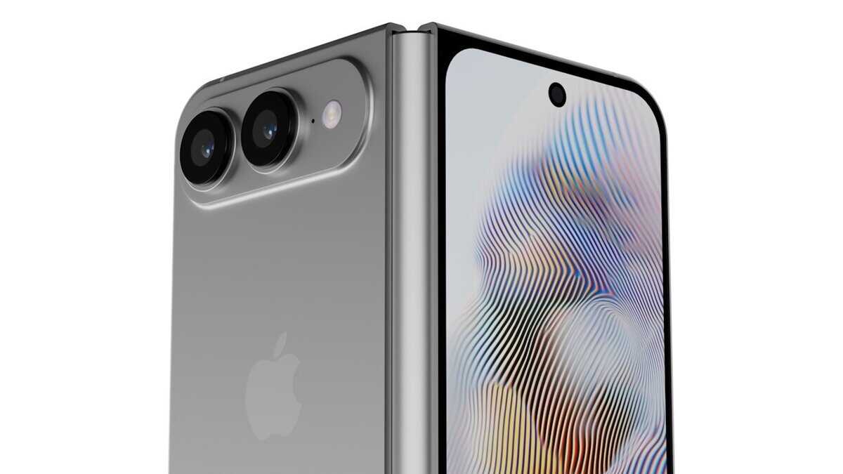 Representative concept render of the rumoured Apple iPhone Fold, the device expected to debut the iPhone Fold 3D Printed Hinge
